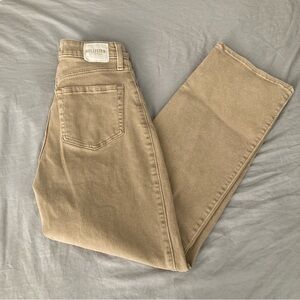 Hollister Tan Ultra High Rise Dad Jean